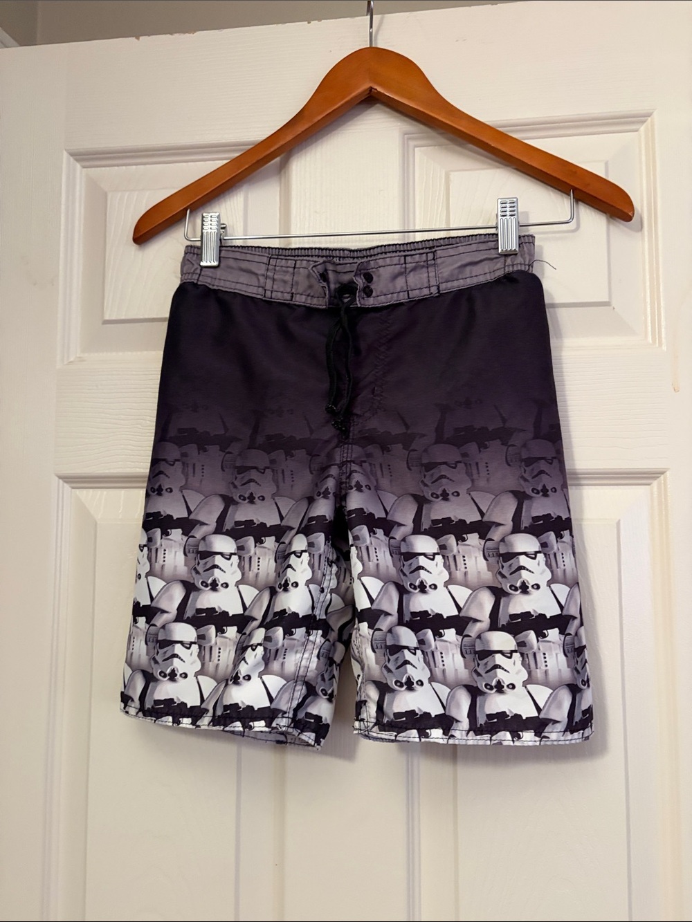 Star Wars Black and Gray Stormtrooper Kids Swim Trunks